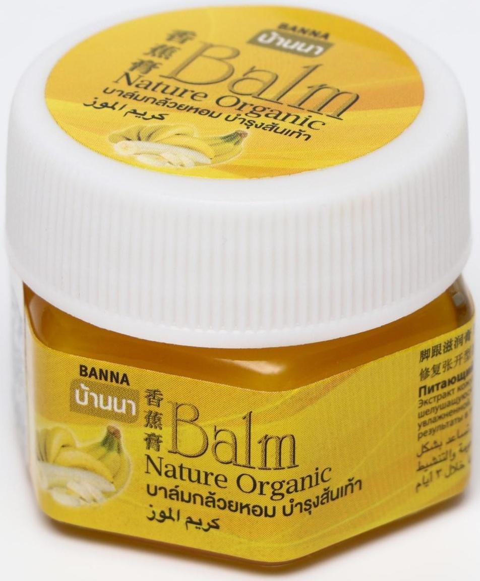 Крем-бальзам органический Banna Balm Nourishing Heel Nature от трещин на пятках и ступнях ног, 25 г