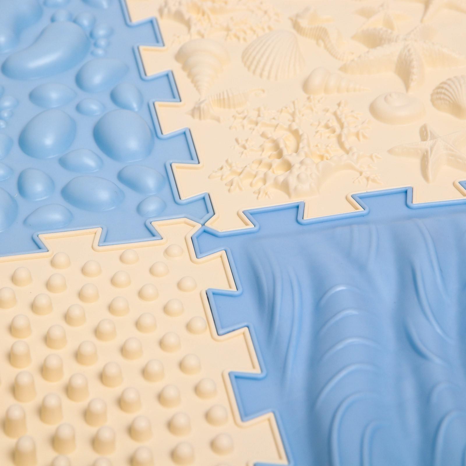 Модульный массажный коврик ОРТО ПАЗЛ «Ассорти», 10 модулей, цвет МИКС