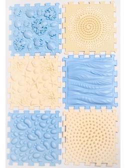 Модульный массажный коврик ОРТО ПАЗЛ «Ассорти», 10 модулей, цвет МИКС