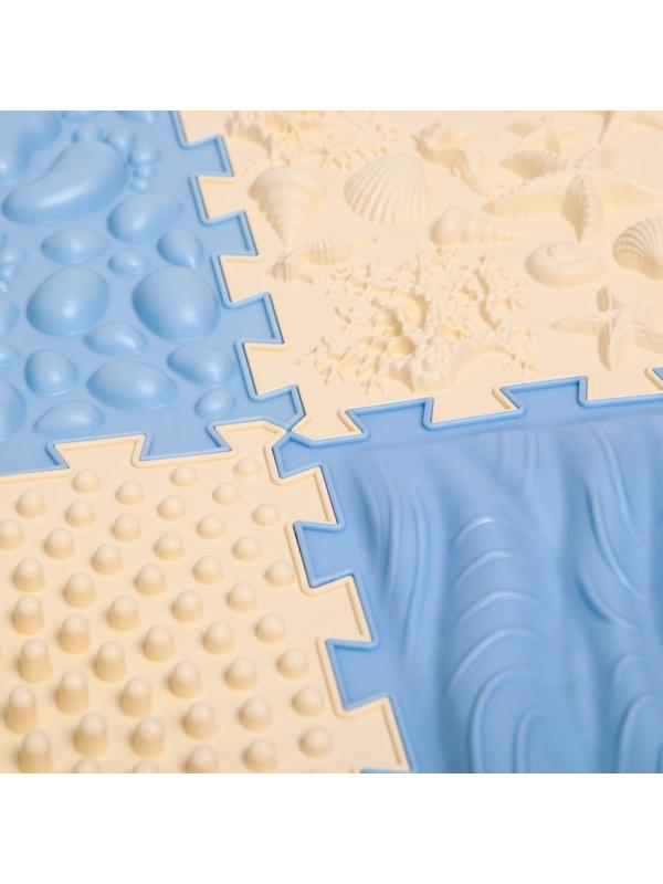 Модульный массажный коврик ОРТО ПАЗЛ «Ассорти», 10 модулей, цвет МИКС