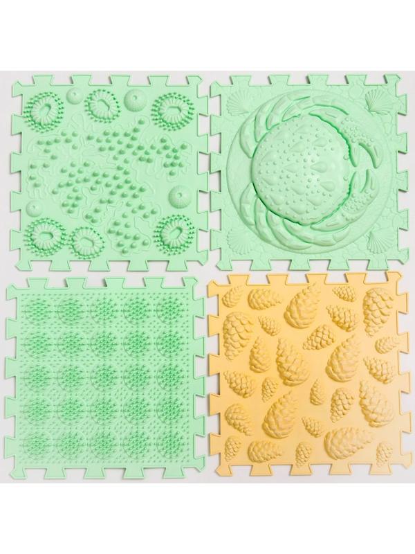 Модульный массажный коврик ОРТО ПАЗЛ «Ассорти», 10 модулей, цвет МИКС