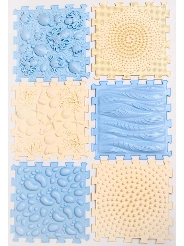 Модульный массажный коврик ОРТО ПАЗЛ «Ассорти», 10 модулей, цвет МИКС