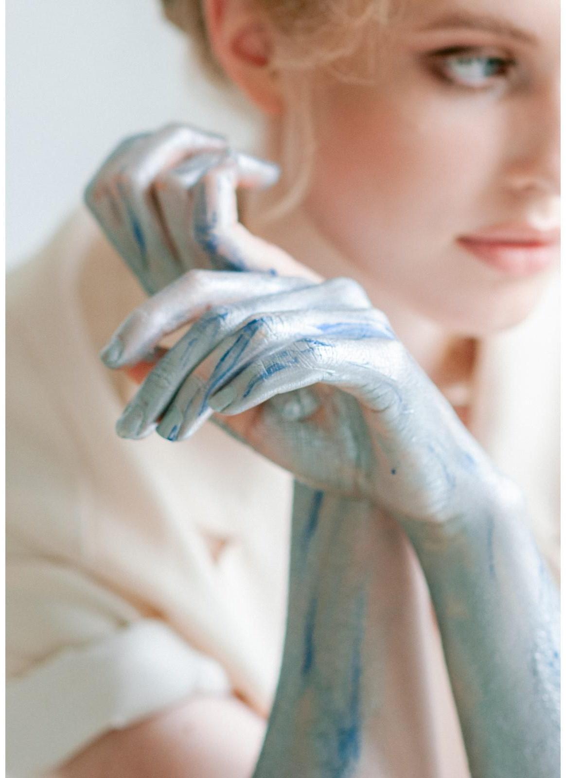 Декоративный гель для волос, лица и тела COLOR GEL Holly Professional, серебристый, 20 мл