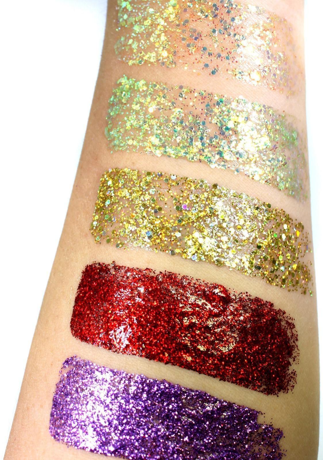 Декоративный гель для волос, лица и тела GLITTER GEL Holly Professional, красный, 20 мл