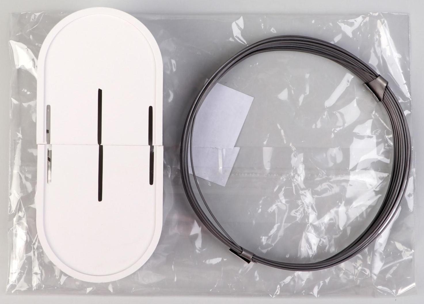 Карниз-струна 7 м, с металлическими зажимами, 40 шт, цвет белый