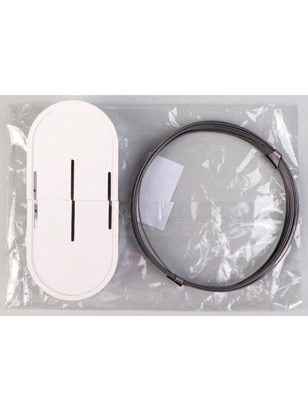 Карниз-струна 7 м, с металлическими зажимами, 40 шт, цвет белый