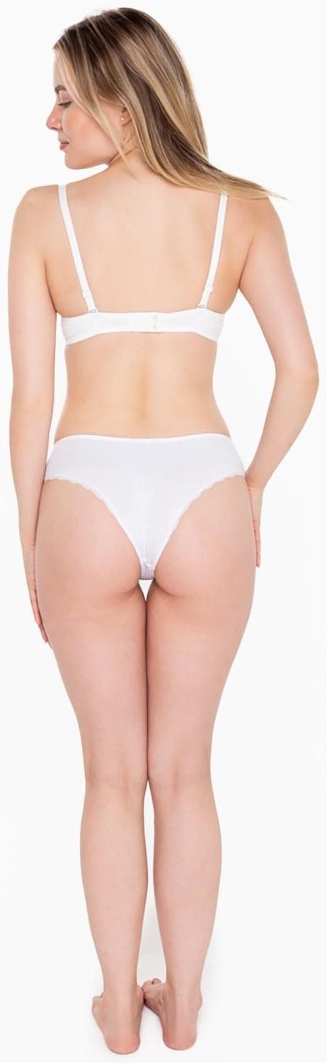 Трусы женские бразильяна, цвет белый, р-р 48-50 (XL)