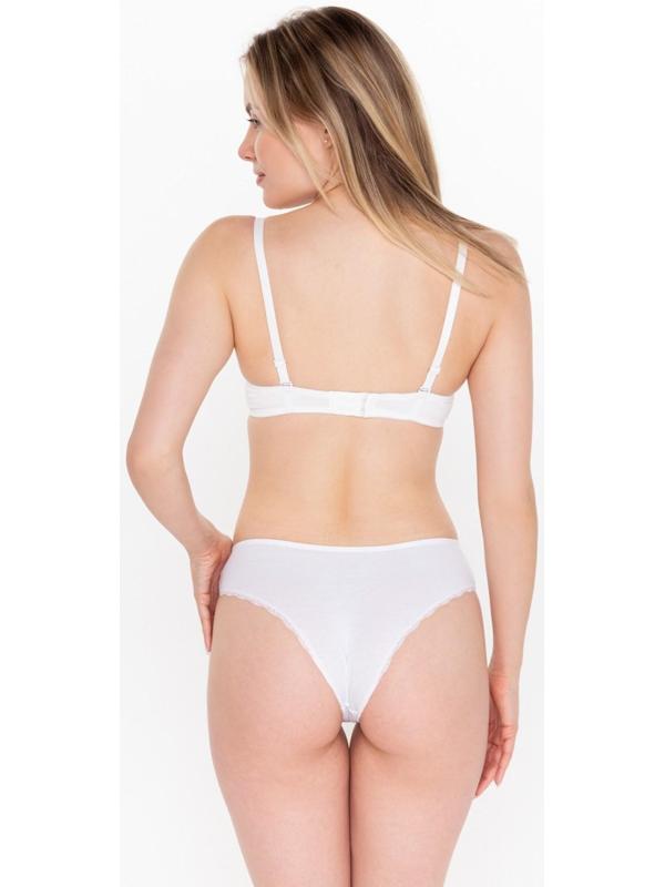 Трусы женские бразильяна, цвет белый, р-р 48-50 (XL)