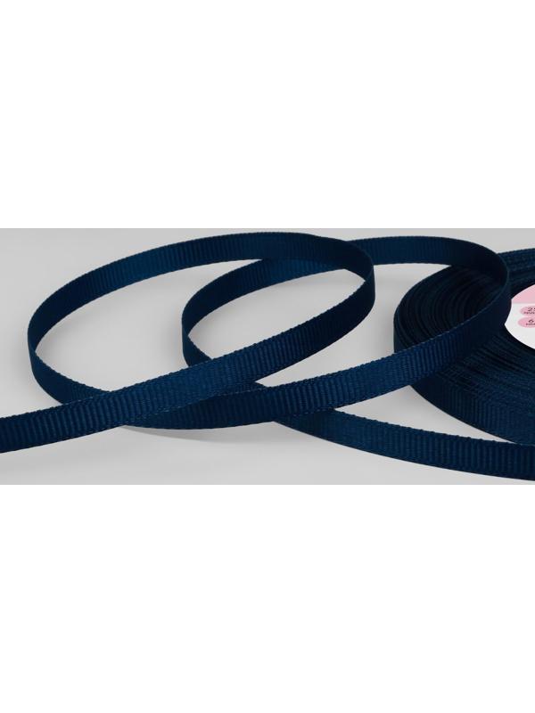 Лента репсовая, 6 мм, 23 ± 1 м, цвет тёмно-синий №38