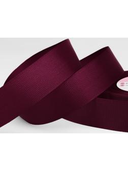 Лента репсовая, 25 мм, 23 ± 1 м, цвет винный №80
