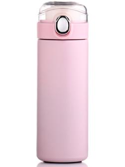 Термокружка, серия: Simple, 400 мл, сохраняет тепло 8 ч,  20.5 х 6.3 см, розовая