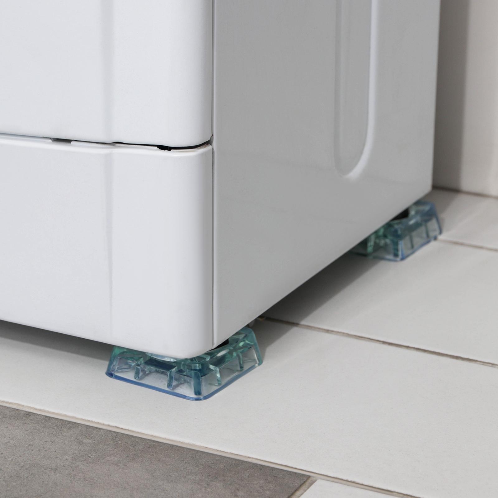 Набор подставок антивибрационных «Доляна», 4 шт, квадратные, прозрачный