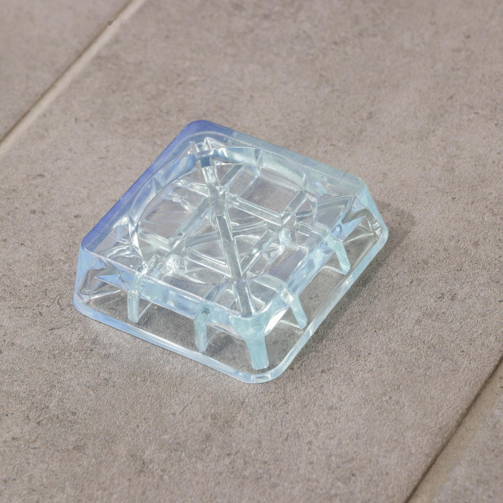 Набор подставок антивибрационных «Доляна», 4 шт, квадратные, прозрачный