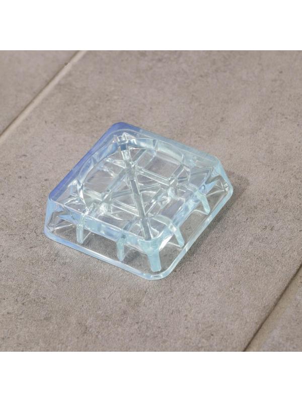 Набор подставок антивибрационных «Доляна», 4 шт, квадратные, прозрачный