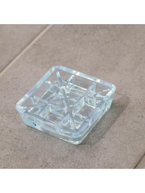 Набор подставок антивибрационных «Доляна», 4 шт, квадратные, прозрачный