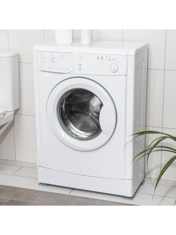 Набор подставок антивибрационных «Доляна», 4 шт, квадратные, прозрачный