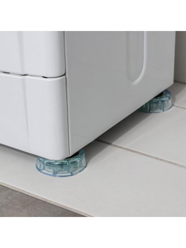 Набор подставок антивибрационных «Доляна», 4 шт, круглые, прозрачный