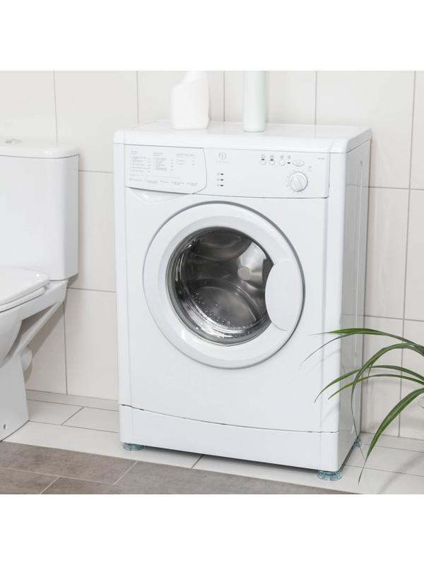 Набор подставок антивибрационных «Доляна», 4 шт, круглые, прозрачный