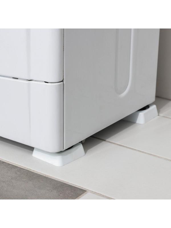 Набор подставок антивибрационных «Доляна», 4 шт, квадратные, цвет белый