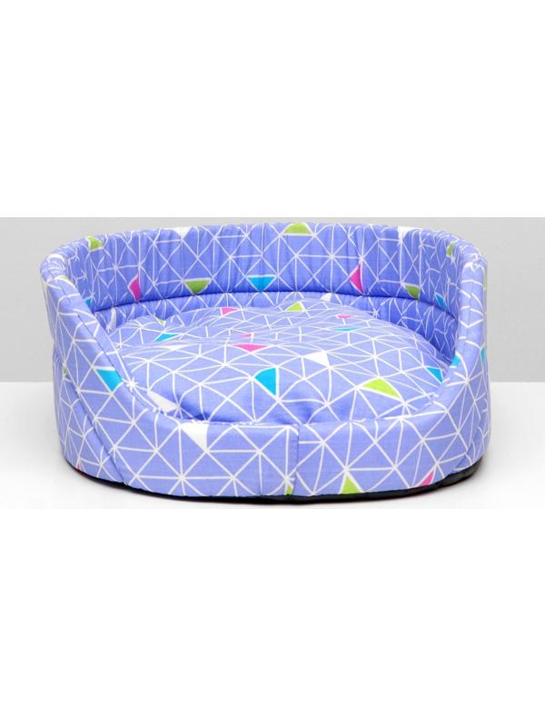 Лежак с бортиком, бязь, поролон,  55 х 40 х 14 см, микс цветов