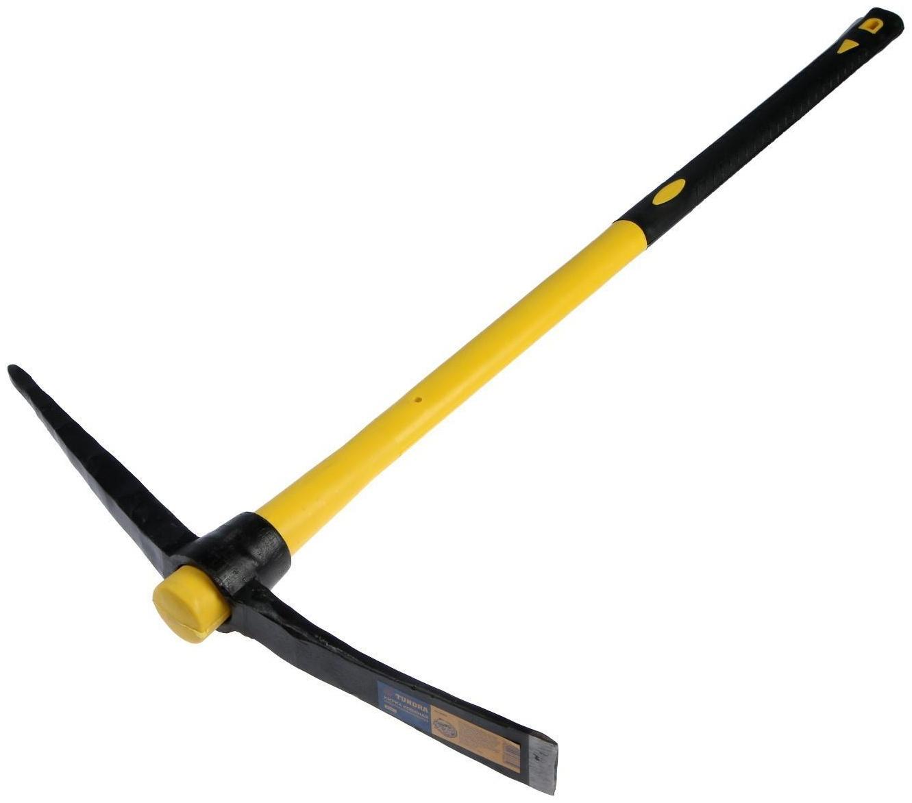 Кирка ТУНДРА, кованая, фиберглассовая рукоятка 900 мм, 2000 г