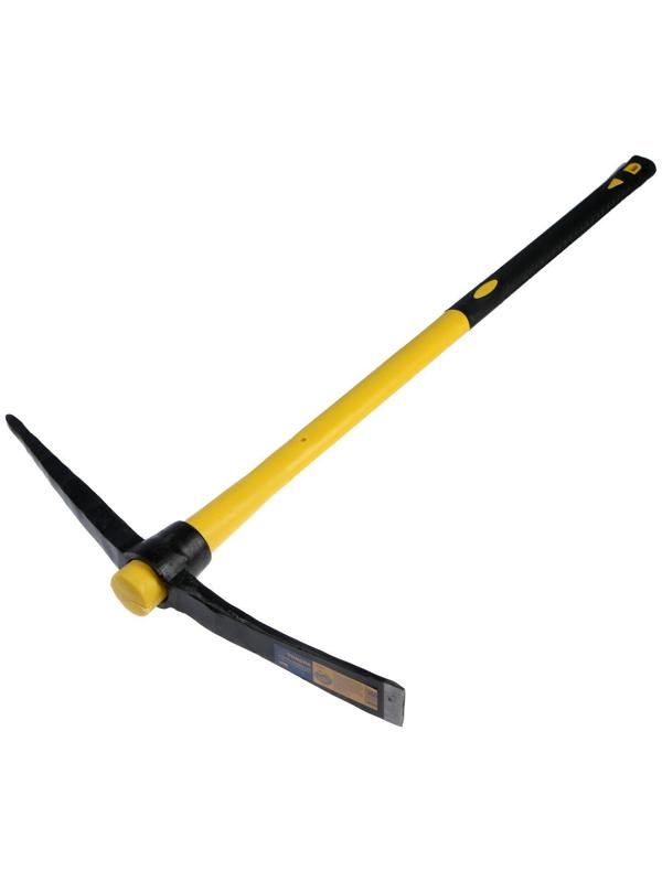 Кирка ТУНДРА, кованая, фиберглассовая рукоятка 900 мм, 2000 г