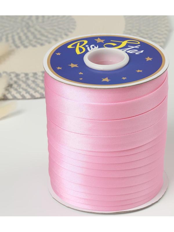 Косая бейка атласная, 15 мм × 132 м, цвет бледно-розовый F134