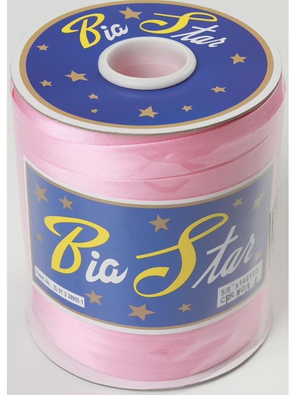 Косая бейка атласная, 15 мм × 132 м, цвет бледно-розовый F134