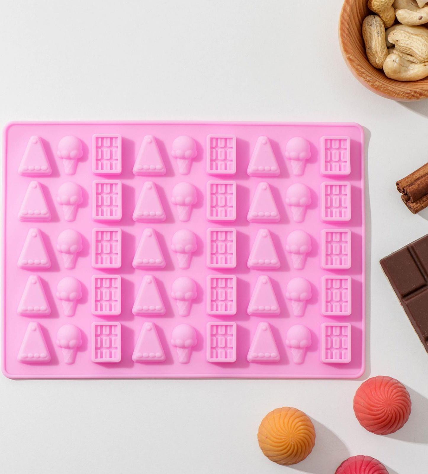 Форма для мармелада «Сладкоежка», 45 ячеек, 19,5×13,6×1 см, цвет МИКС