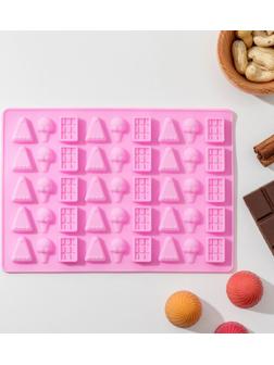 Форма для мармелада «Сладкоежка», 45 ячеек, 19,5×13,6×1 см, цвет МИКС