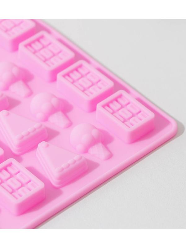 Форма для мармелада «Сладкоежка», 45 ячеек, 19,5×13,6×1 см, цвет МИКС