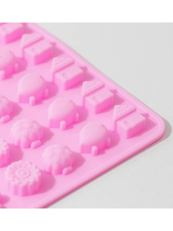 Форма для мармелада «Уют», 60 ячеек, 21×13,7×1 см, цвет МИКС