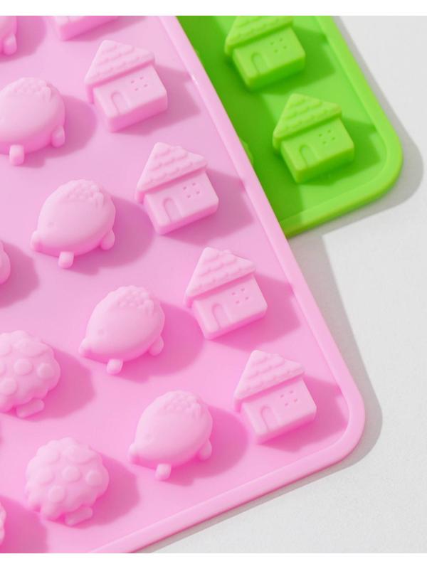 Форма для мармелада «Уют», 60 ячеек, 21×13,7×1 см, цвет МИКС