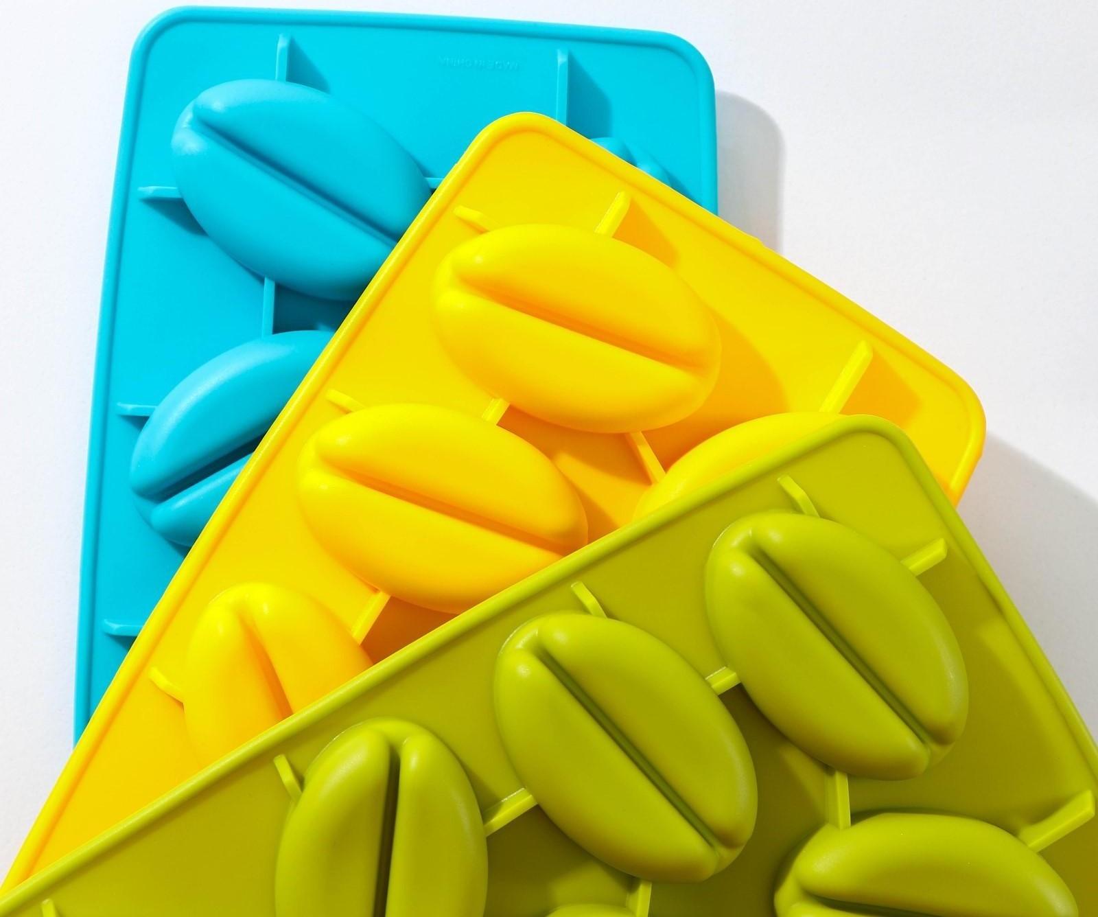 Форма для льда и кондитерских украшений Доляна «Кофейные зерна», 21×11×2,5 см, силикон, 8 ячеек, цвет МИКС