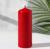 Свеча - цилиндр, 4х10 см, 15 ч. красная