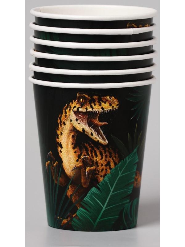 Набор бумажной посуды Dangerous party, 6 тарелок, 6 стаканов, 1 гирлянда