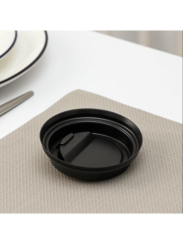 Крышка на стакан, с носиком, d=8 см, цвет чёрный