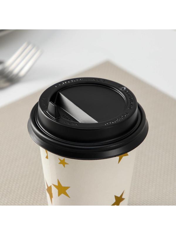 Крышка на стакан, с носиком, d=8 см, цвет чёрный