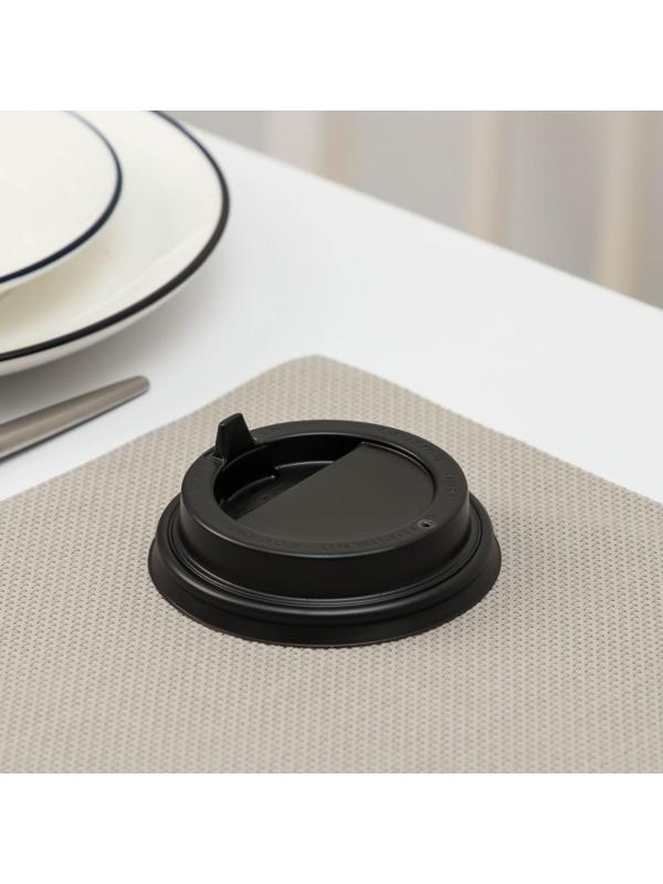 Крышка на стакан, с носиком, d=8 см, цвет чёрный