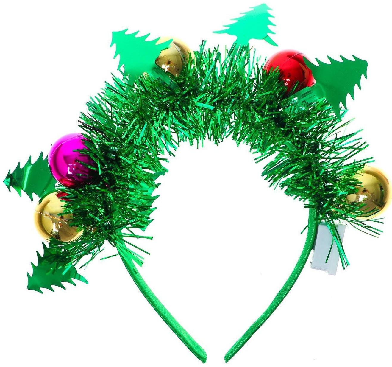 Карнавальный ободок «Ёлочка», световой