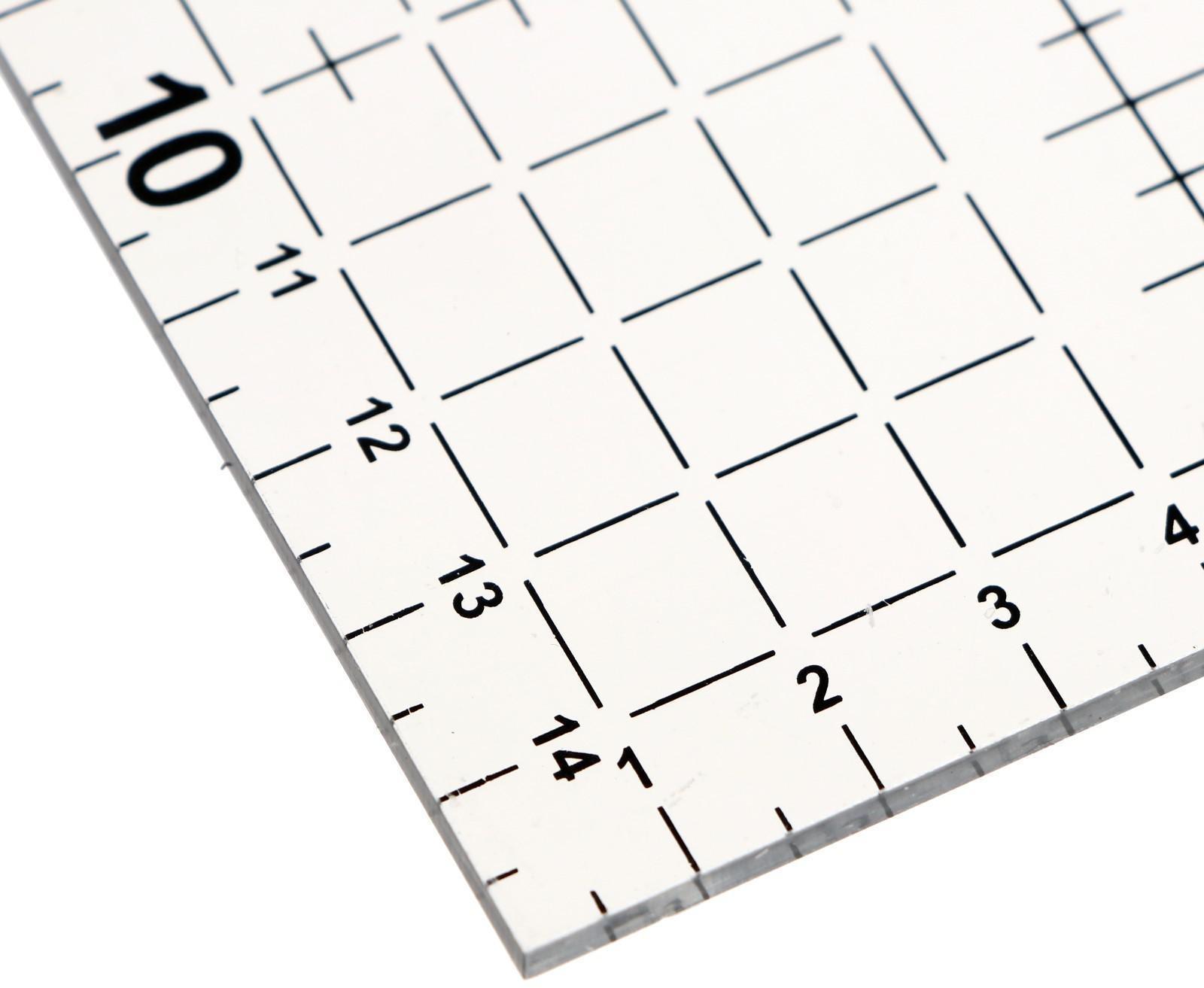 Линейка для черчения, акриловая, 15 х 30 см, прозрачная