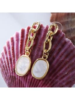 Серьги с перламутром 