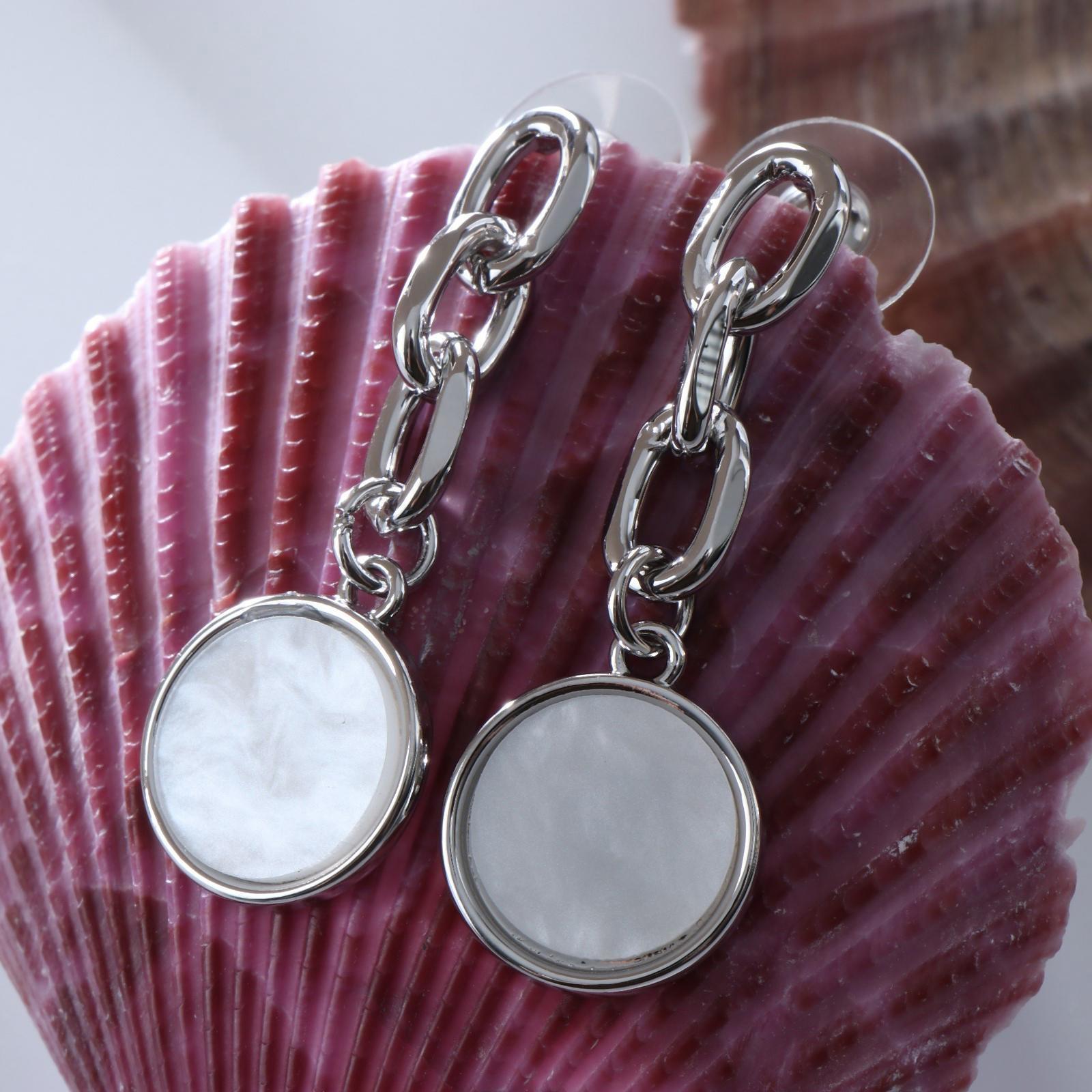 Серьги с перламутром 