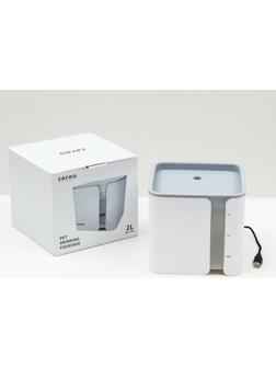 Фонтанчик для животных Carno, 2 л, от USB, бело-серый