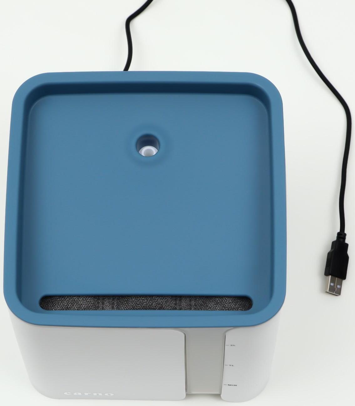 Фонтанчик для животных Carno, 2 л, от USB, бело-синий