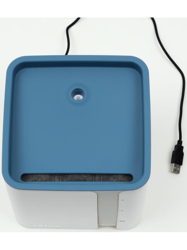 Фонтанчик для животных Carno, 2 л, от USB, бело-синий