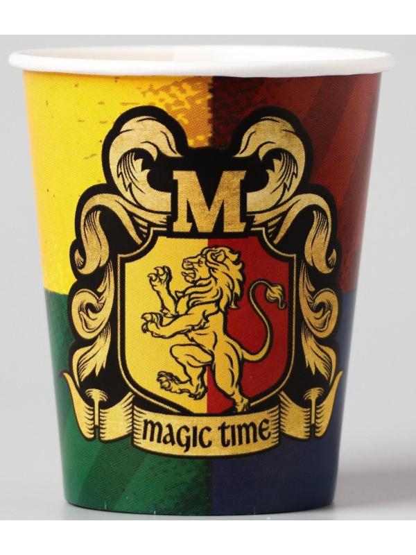 Набор бумажной посуды «Волшебный мир», 6 тарелок, 6 стаканов, 1 гирлянда