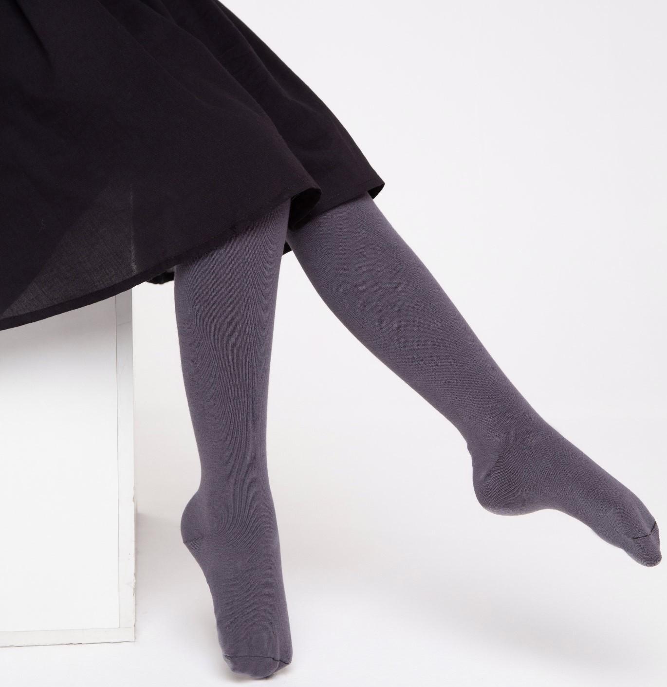 Колготки детские, цвет серый, рост 122-128 см