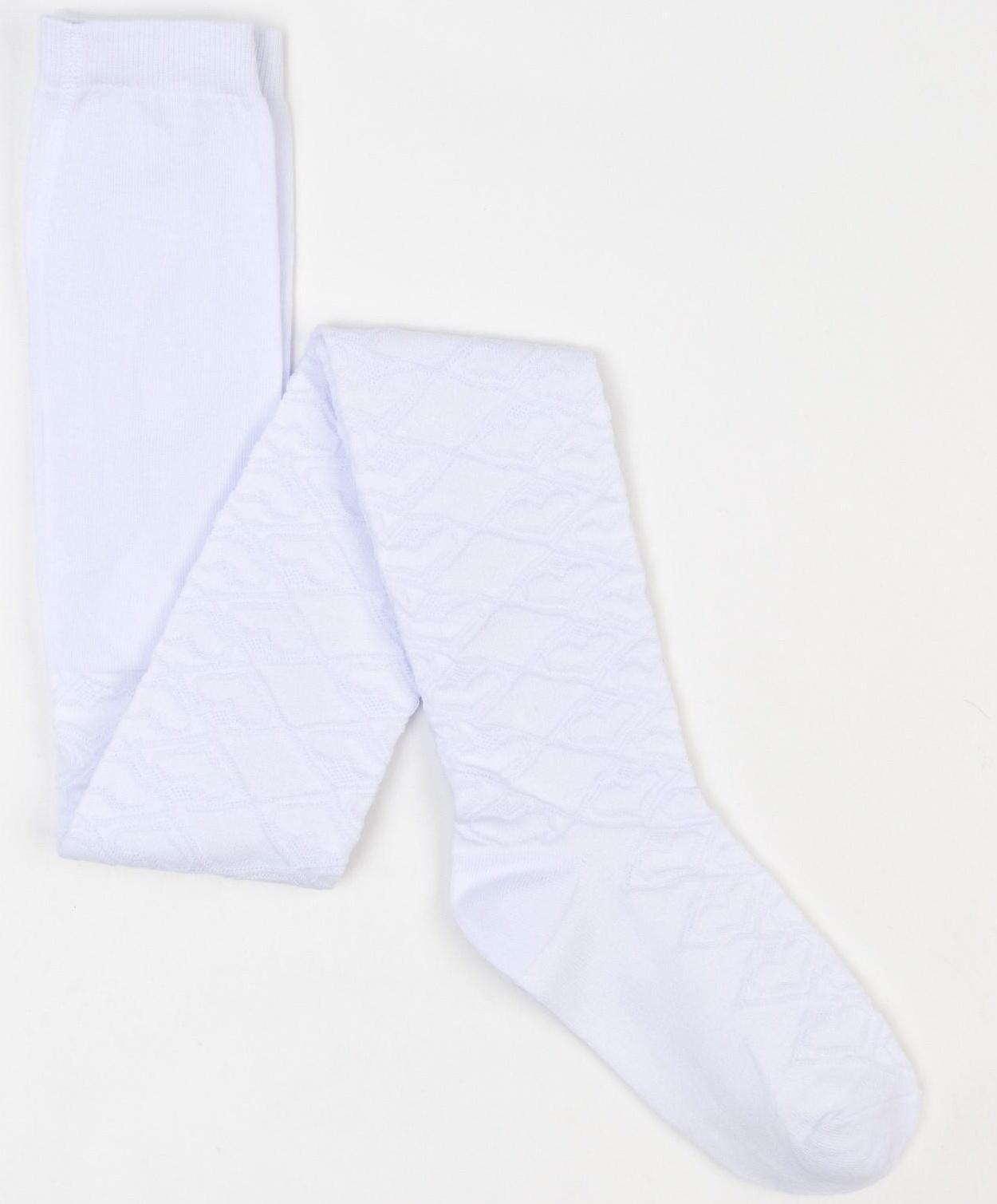 Колготки детские, цвет белый, рост 116-122 см