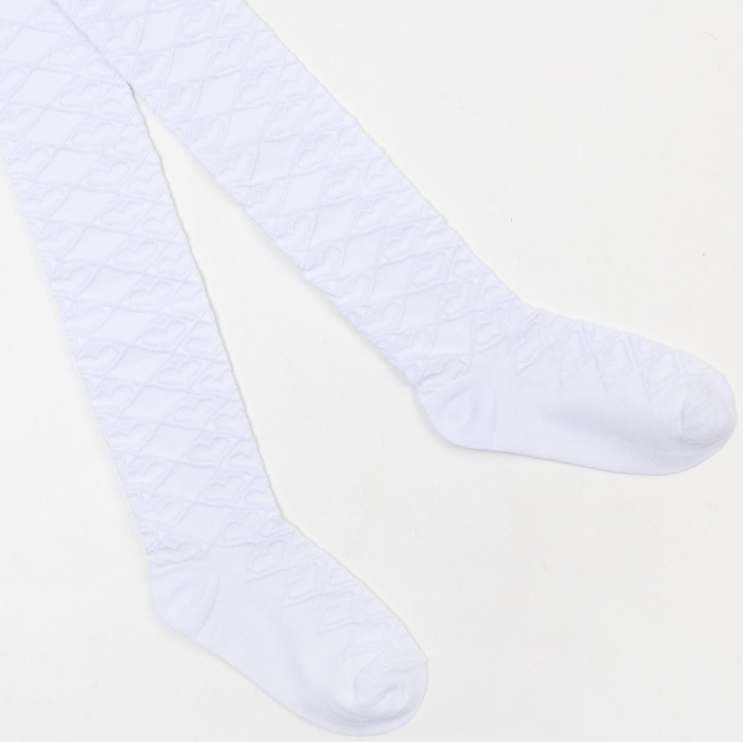 Колготки детские, цвет белый, рост 116-122 см